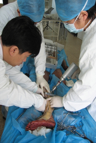 我(wo)科(ke)醫(yī)生(sheng)在(zai)屍體(ti)上進(jin)行術(shù)前(qian)模拟練習.jpg